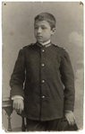 Rudolph Valentino CDV Photo as a Young Boy in His Military School Uniform